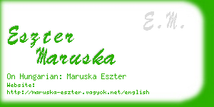 eszter maruska business card